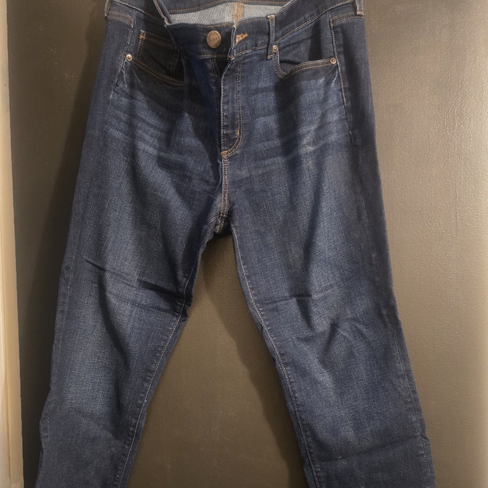 LOFT Dark Blue Cropped Ankle Jeans